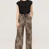 Pantaloni largi cu imprimeu leopard Sara