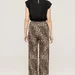 Pantaloni largi cu imprimeu leopard Sara